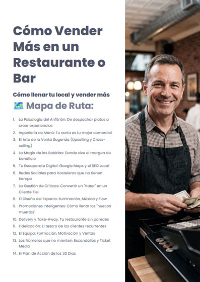 Portada muestra de plan de marketing de enero para negocios de restauración